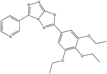3-(3-pyridinyl)-6-(3,4,5-triethoxyphenyl)[1,2,4]triazolo[3,4-b][1,3,4]thiadiazole 结构式
