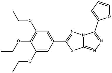 3-(2-furyl)-6-(3,4,5-triethoxyphenyl)[1,2,4]triazolo[3,4-b][1,3,4]thiadiazole Structure