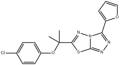 4-chlorophenyl 1-[3-(2-furyl)[1,2,4]triazolo[3,4-b][1,3,4]thiadiazol-6-yl]-1-methylethyl ether,878736-12-0,结构式