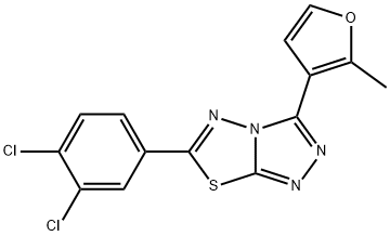 6-(3,4-dichlorophenyl)-3-(2-methyl-3-furyl)[1,2,4]triazolo[3,4-b][1,3,4]thiadiazole Structure