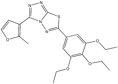 3-(2-methyl-3-furyl)-6-(3,4,5-triethoxyphenyl)[1,2,4]triazolo[3,4-b][1,3,4]thiadiazole Struktur
