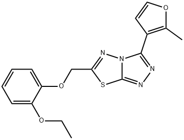 6-[(2-ethoxyphenoxy)methyl]-3-(2-methyl-3-furyl)[1,2,4]triazolo[3,4-b][1,3,4]thiadiazole Structure