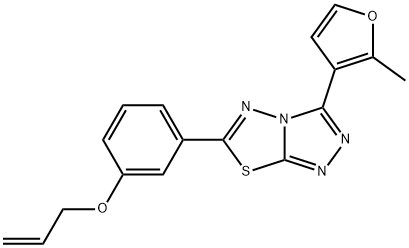 allyl 3-[3-(2-methyl-3-furyl)[1,2,4]triazolo[3,4-b][1,3,4]thiadiazol-6-yl]phenyl ether Structure