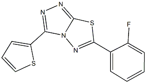 6-(2-fluorophenyl)-3-(2-thienyl)[1,2,4]triazolo[3,4-b][1,3,4]thiadiazole Struktur