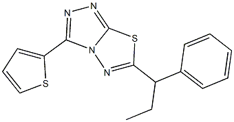 6-(1-phenylpropyl)-3-(2-thienyl)[1,2,4]triazolo[3,4-b][1,3,4]thiadiazole|