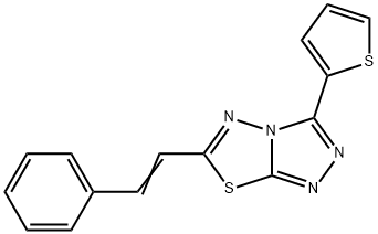 6-(2-phenylvinyl)-3-(2-thienyl)[1,2,4]triazolo[3,4-b][1,3,4]thiadiazole Struktur