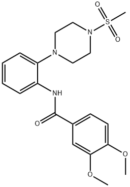 3,4-dimethoxy-N-{2-[4-(methylsulfonyl)-1-piperazinyl]phenyl}benzamide Structure