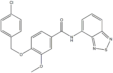 N-(2,1,3-benzothiadiazol-4-yl)-4-[(4-chlorobenzyl)oxy]-3-methoxybenzamide Structure