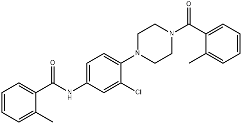 N-{3-chloro-4-[4-(2-methylbenzoyl)-1-piperazinyl]phenyl}-2-methylbenzamide Struktur