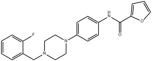 N-{4-[4-(2-fluorobenzyl)-1-piperazinyl]phenyl}-2-furamide Struktur