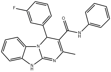 4-(3-fluorophenyl)-2-methyl-N-phenyl-1,4-dihydropyrimido[1,2-a]benzimidazole-3-carboxamide,879028-21-4,结构式