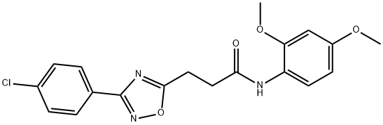 3-[3-(4-chlorophenyl)-1,2,4-oxadiazol-5-yl]-N-(2,4-dimethoxyphenyl)propanamide,879036-32-5,结构式