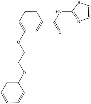 3-(2-phenoxyethoxy)-N-(1,3-thiazol-2-yl)benzamide Structure