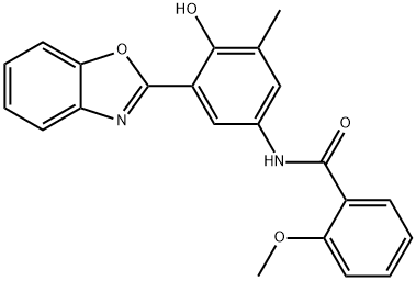 N-[3-(1,3-benzoxazol-2-yl)-4-hydroxy-5-methylphenyl]-2-methoxybenzamide Struktur