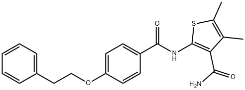 879047-38-8 4,5-dimethyl-2-{[4-(2-phenylethoxy)benzoyl]amino}-3-thiophenecarboxamide