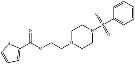 2-[4-(phenylsulfonyl)-1-piperazinyl]ethyl 2-thiophenecarboxylate,879053-25-5,结构式