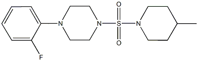 1-(2-fluorophenyl)-4-[(4-methyl-1-piperidinyl)sulfonyl]piperazine Struktur
