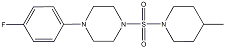 1-(4-fluorophenyl)-4-[(4-methyl-1-piperidinyl)sulfonyl]piperazine|