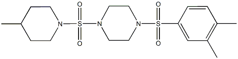 879053-99-3 1-[(3,4-dimethylphenyl)sulfonyl]-4-[(4-methyl-1-piperidinyl)sulfonyl]piperazine