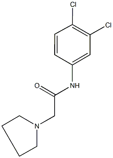 N-(3,4-dichlorophenyl)-2-(1-pyrrolidinyl)acetamide Struktur