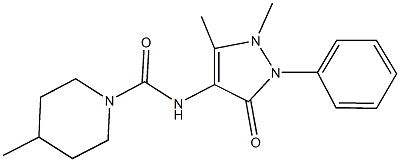 N-(1,5-dimethyl-3-oxo-2-phenyl-2,3-dihydro-1H-pyrazol-4-yl)-4-methyl-1-piperidinecarboxamide Structure