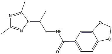 879055-49-9 N-[2-(3,5-dimethyl-1H-1,2,4-triazol-1-yl)propyl]-1,3-benzodioxole-5-carboxamide