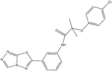 879055-78-4 2-(4-chlorophenoxy)-2-methyl-N-(3-[1,2,4]triazolo[3,4-b][1,3,4]thiadiazol-6-ylphenyl)propanamide