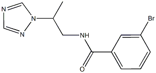 3-bromo-N-[2-(1H-1,2,4-triazol-1-yl)propyl]benzamide Struktur