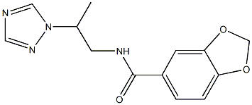 N-[2-(1H-1,2,4-triazol-1-yl)propyl]-1,3-benzodioxole-5-carboxamide Struktur