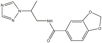 N-[2-(1H-1,2,4-triazol-1-yl)propyl]-1,3-benzodioxole-5-carboxamide Structure