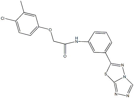 2-(4-chloro-3-methylphenoxy)-N-(3-[1,2,4]triazolo[3,4-b][1,3,4]thiadiazol-6-ylphenyl)acetamide Structure