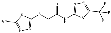 2-[(5-amino-1,3,4-thiadiazol-2-yl)sulfanyl]-N-[5-(trifluoromethyl)-1,3,4-thiadiazol-2-yl]acetamide Structure