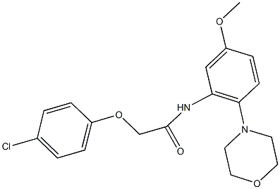 2-(4-chlorophenoxy)-N-[5-methoxy-2-(4-morpholinyl)phenyl]acetamide,879065-26-6,结构式