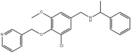 N-[3-chloro-5-methoxy-4-(3-pyridinylmethoxy)benzyl]-N-(1-phenylethyl)amine,879069-31-5,结构式