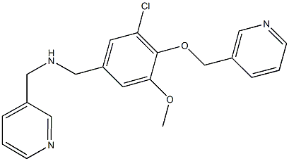N-[3-chloro-5-methoxy-4-(3-pyridinylmethoxy)benzyl]-N-(3-pyridinylmethyl)amine Structure