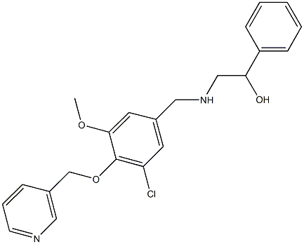 2-{[3-chloro-5-methoxy-4-(3-pyridinylmethoxy)benzyl]amino}-1-phenylethanol 结构式
