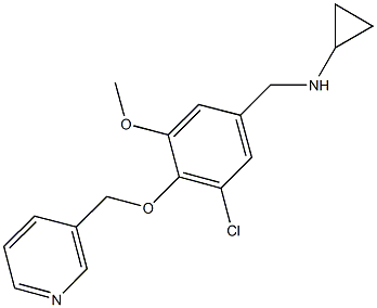 N-[3-chloro-5-methoxy-4-(3-pyridinylmethoxy)benzyl]-N-cyclopropylamine Structure
