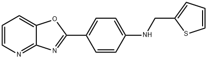 N-(4-[1,3]oxazolo[4,5-b]pyridin-2-ylphenyl)-N-(2-thienylmethyl)amine Structure