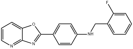 N-(2-fluorobenzyl)-N-(4-[1,3]oxazolo[4,5-b]pyridin-2-ylphenyl)amine Struktur