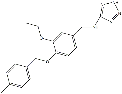 N-{3-ethoxy-4-[(4-methylbenzyl)oxy]benzyl}-N-(2H-tetraazol-5-yl)amine Struktur