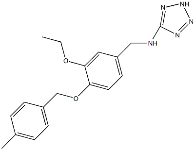 N-{3-ethoxy-4-[(4-methylbenzyl)oxy]benzyl}-N-(2H-tetraazol-5-yl)amine,879071-48-4,结构式