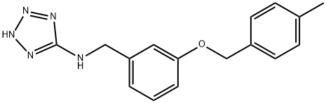 N-{3-[(4-methylbenzyl)oxy]benzyl}-N-(2H-tetraazol-5-yl)amine,879071-52-0,结构式