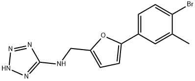 N-{[5-(4-bromo-3-methylphenyl)-2-furyl]methyl}-N-(2H-tetraazol-5-yl)amine Structure