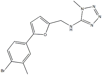 N-{[5-(4-bromo-3-methylphenyl)-2-furyl]methyl}-N-(1-methyl-1H-tetraazol-5-yl)amine Struktur