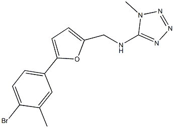 N-{[5-(4-bromo-3-methylphenyl)-2-furyl]methyl}-N-(1-methyl-1H-tetraazol-5-yl)amine Structure