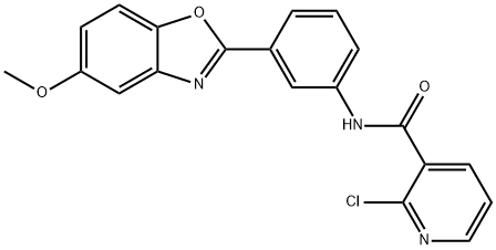 879075-30-6 2-chloro-N-[3-(5-methoxy-1,3-benzoxazol-2-yl)phenyl]nicotinamide