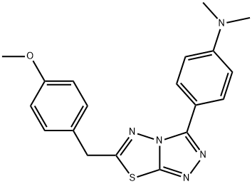 879477-94-8 N-{4-[6-(4-methoxybenzyl)[1,2,4]triazolo[3,4-b][1,3,4]thiadiazol-3-yl]phenyl}-N,N-dimethylamine