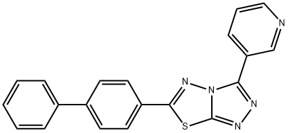 6-[1,1'-biphenyl]-4-yl-3-(3-pyridinyl)[1,2,4]triazolo[3,4-b][1,3,4]thiadiazole,879565-16-9,结构式