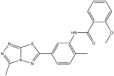 879619-54-2 2-methoxy-N-[2-methyl-5-(3-methyl[1,2,4]triazolo[3,4-b][1,3,4]thiadiazol-6-yl)phenyl]benzamide