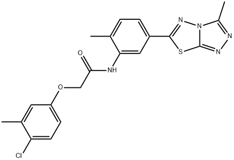 879619-66-6 2-(4-chloro-3-methylphenoxy)-N-[2-methyl-5-(3-methyl[1,2,4]triazolo[3,4-b][1,3,4]thiadiazol-6-yl)phenyl]acetamide